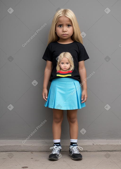 Bolivian child female with  blonde hair