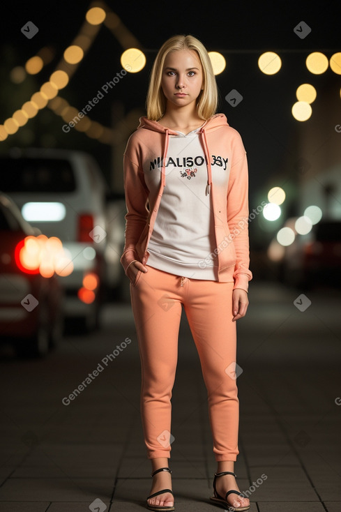 Hungarian young adult female with  blonde hair