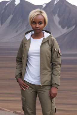 Sudanese adult female with  blonde hair