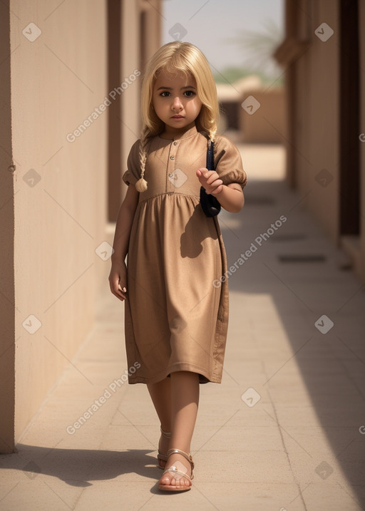 Saudi arabian infant girl with  blonde hair