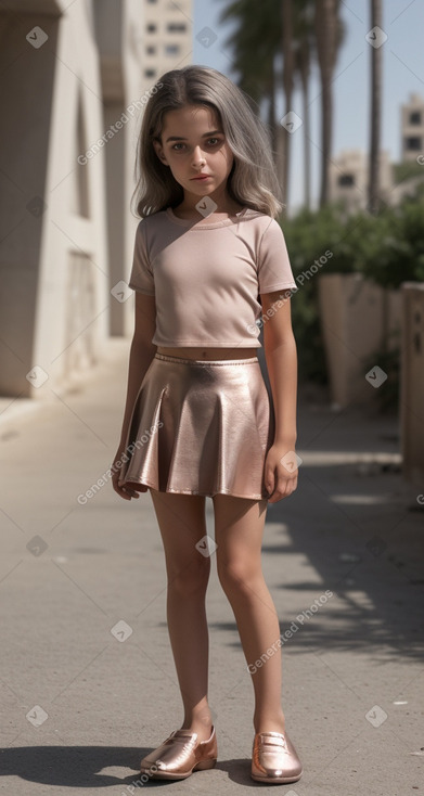 Israeli child girl with  gray hair