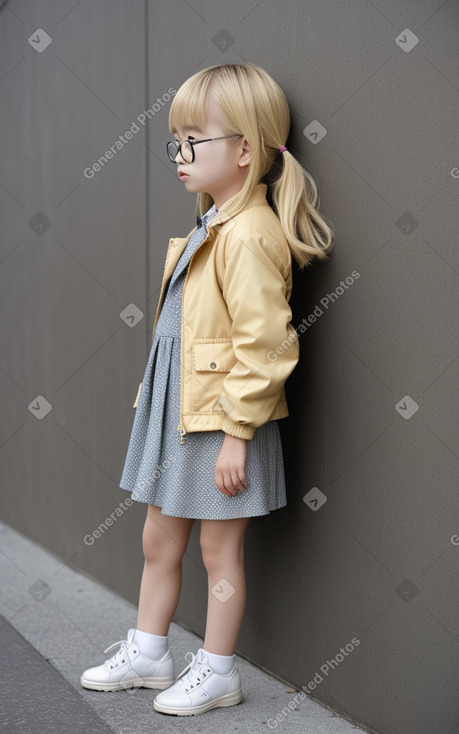 Japanese child female with  blonde hair