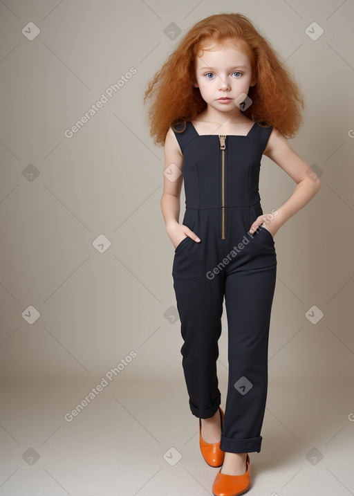 Brazilian child female with  ginger hair