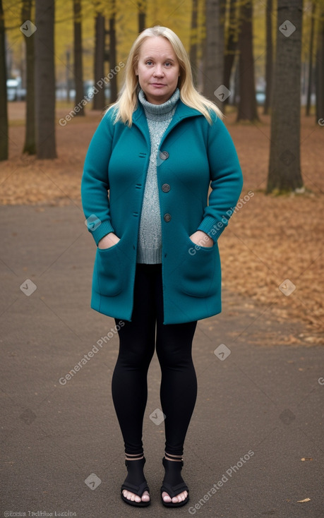 Finnish 45 years female with  blonde hair