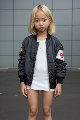 Singaporean child female with  blonde hair