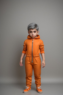 Azerbaijani child boy with  gray hair