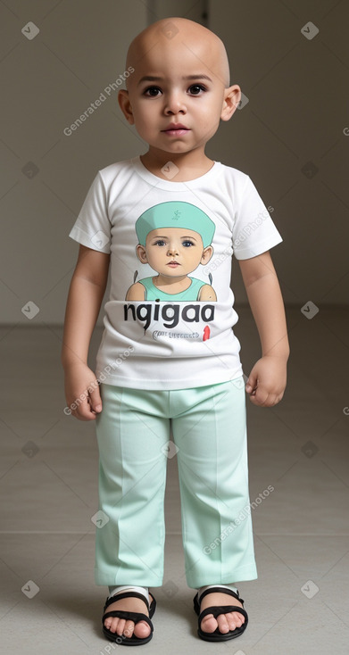 Venezuelan infant boy with  white hair