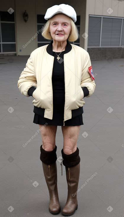 Ukrainian elderly female with  blonde hair