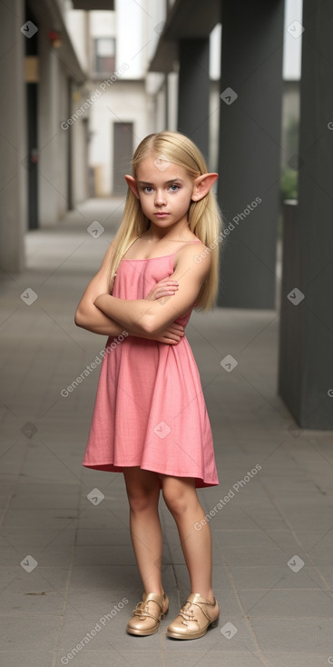 Portuguese child female with  blonde hair