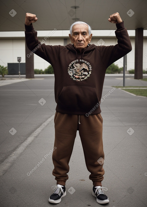 Mexican elderly male with  brown hair