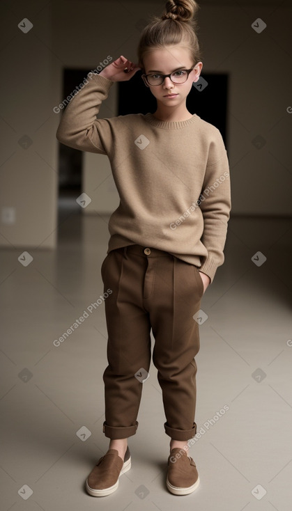 Caucasian child boy with  brown hair