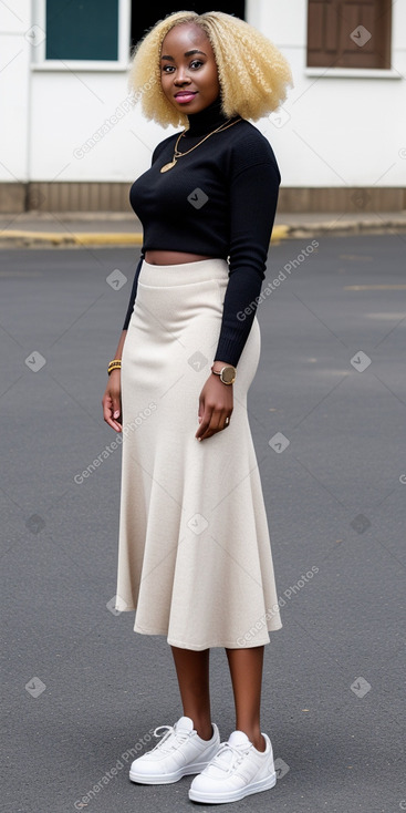 Ghanaian adult female with  blonde hair