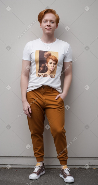 Adult non-binary with  ginger hair