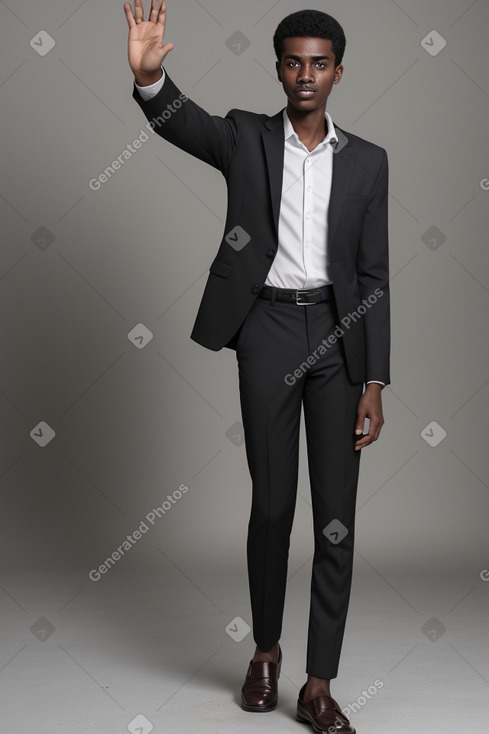 Sudanese young adult male with  black hair