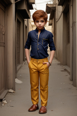 Pakistani child boy with  ginger hair