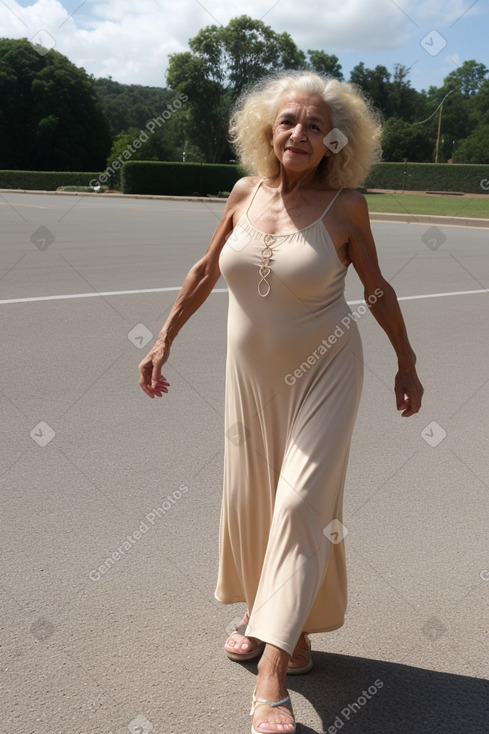 Colombian elderly female with  blonde hair