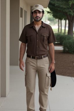 Iranian adult male with  brown hair