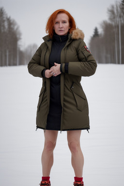 Estonian middle-aged female with  ginger hair