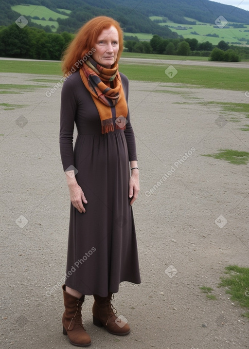 Swiss 45 years female with  ginger hair