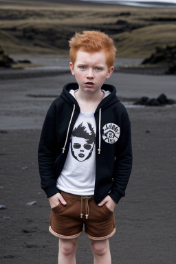 Icelandic child boy with  ginger hair