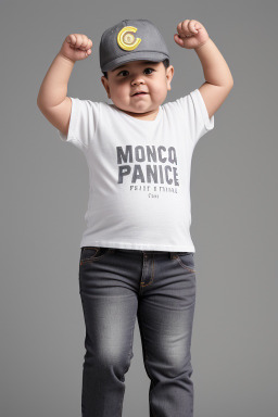 Colombian infant boy with  gray hair