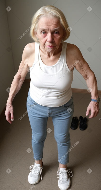 Elderly female with  blonde hair