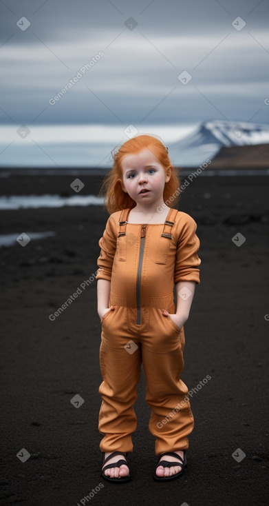 Icelandic infant girl with  ginger hair