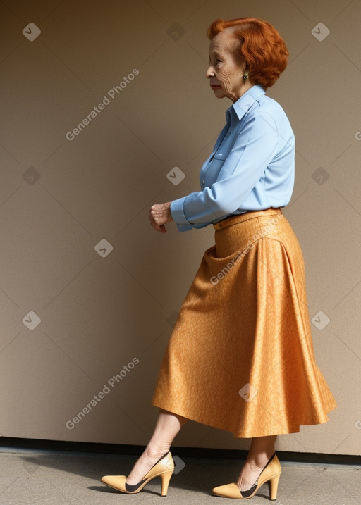 African elderly female with  ginger hair