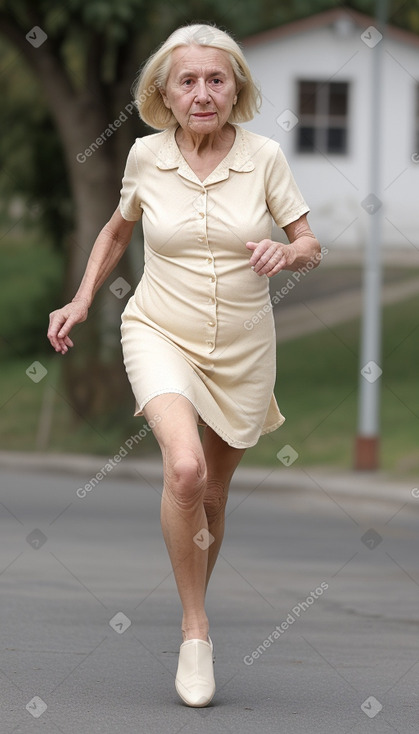 Chilean elderly female with  blonde hair