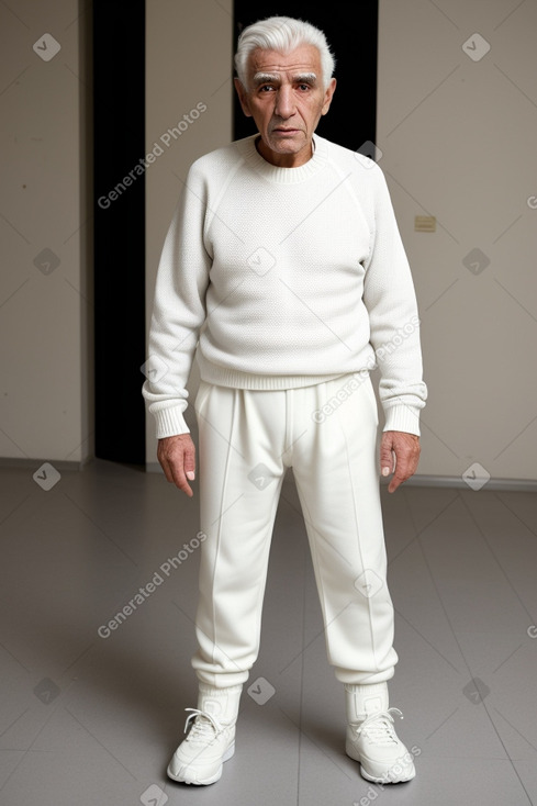 Libyan elderly male with  white hair