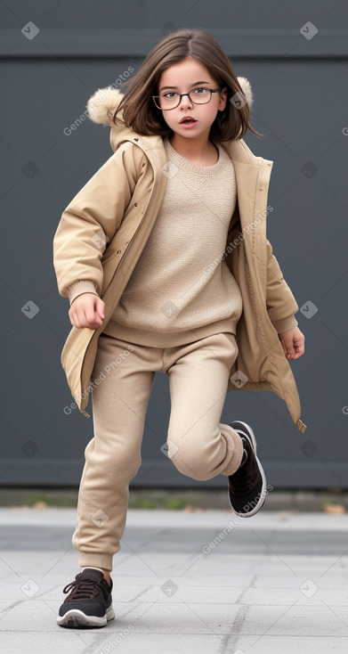 Greek child girl with  brown hair