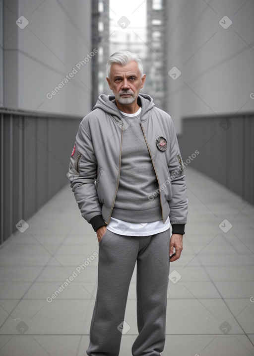 Belarusian 45 years male with  gray hair