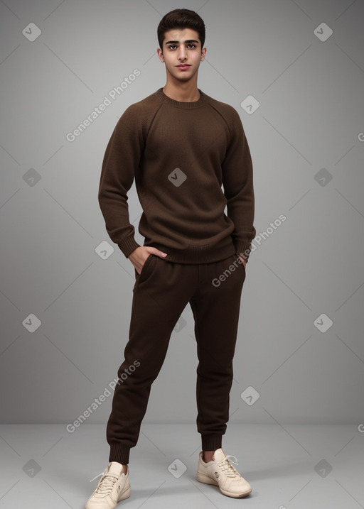 Jordanian young adult male with  brown hair