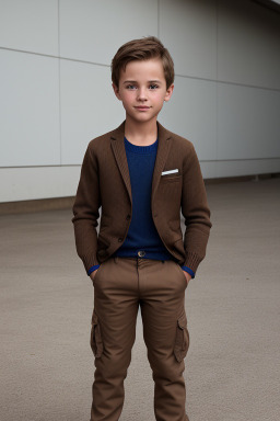 Austrian child boy with  brown hair