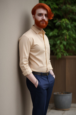 Pakistani adult non-binary with  ginger hair