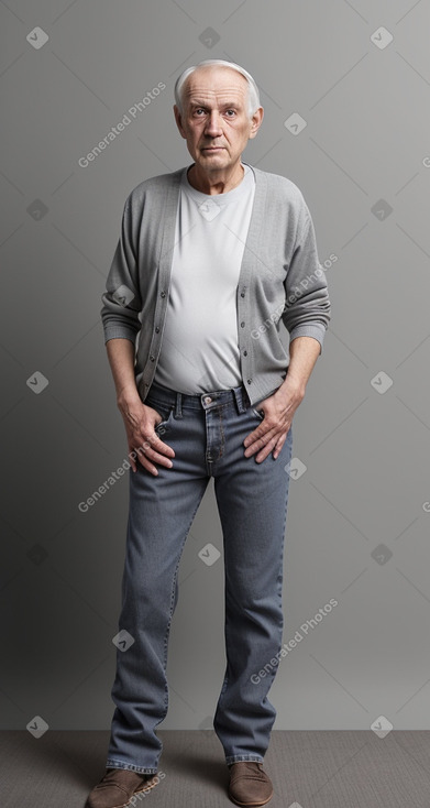 Czech elderly male with  gray hair