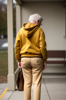 Elderly non-binary with  brown hair