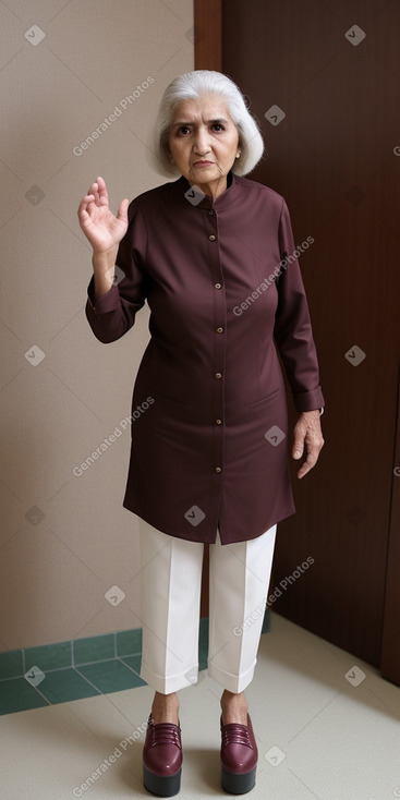 Emirati elderly female with  brown hair