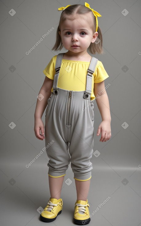 Serbian infant girl with  gray hair