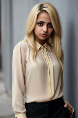 Yemeni young adult female with  blonde hair