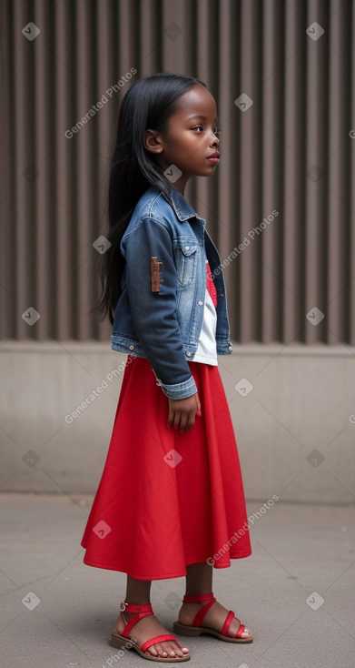 Child girl with  black hair