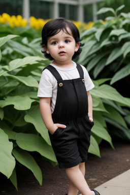 Swedish infant boy with  black hair