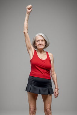 Belgian elderly female with  gray hair