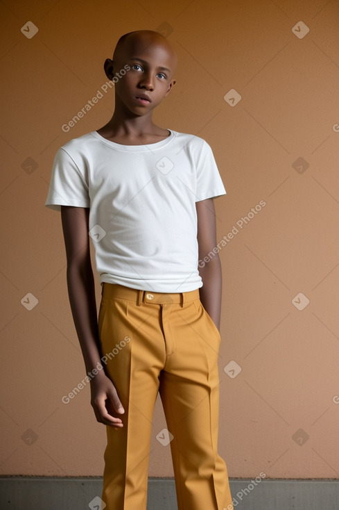 Senegalese teenager boy with  ginger hair