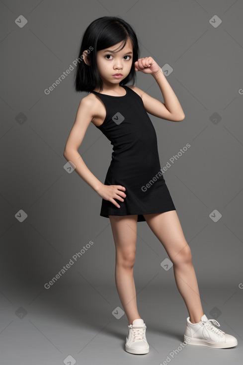 Thai child female with  black hair