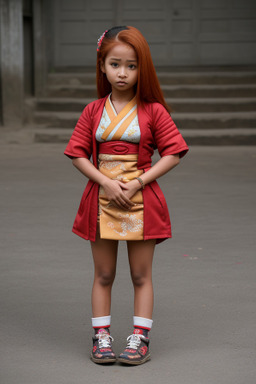 Nepalese child female with  ginger hair