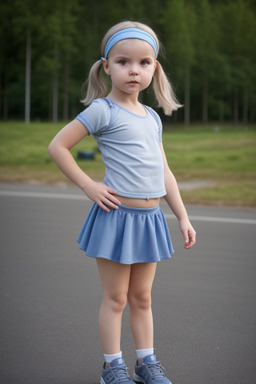 Norwegian infant girl with  gray hair