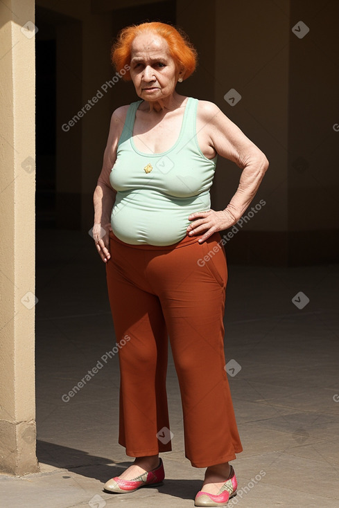 Omani elderly female with  ginger hair