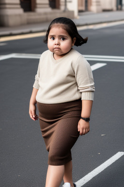 Ecuadorian infant girl with  brown hair