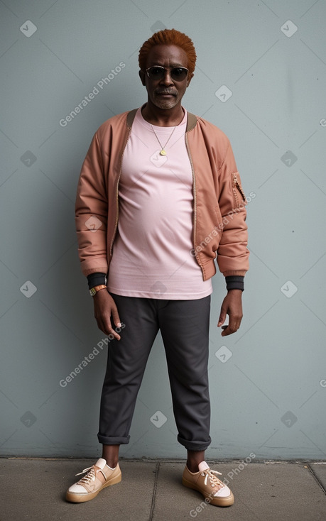 African american 45 years male with  ginger hair